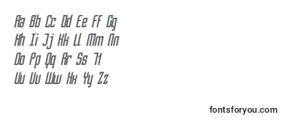 Czcionka SF Piezolectric Condensed Oblique
