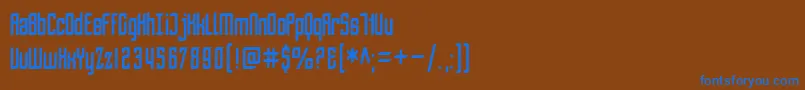 Weitere Informationen zur SF Piezolectric Condensed-Schriftart SF Piezolectric Condensed-Schriftart – Blaue Schriften auf braunem Hintergrund