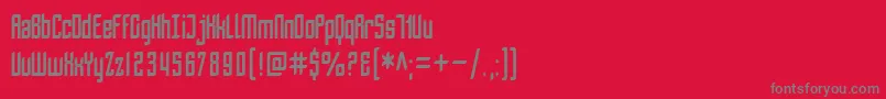 SF Piezolectric Condensed Font – Gray Fonts on Red Background