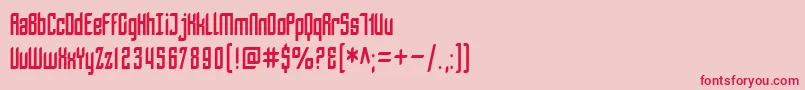 SF Piezolectric Condensed Font – Red Fonts on Pink Background