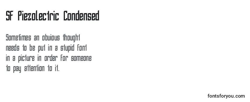 SF Piezolectric Condensed Font