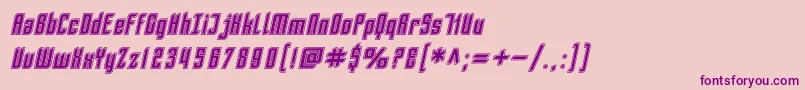 SF Piezolectric Inline Oblique Font – Purple Fonts on Pink Background