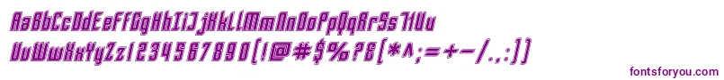 SF Piezolectric Inline Oblique Font – Purple Fonts on White Background