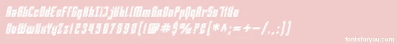 SF Piezolectric Inline Oblique Font – White Fonts on Pink Background