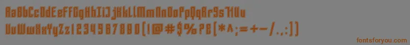 SF Piezolectric Inline Font – Brown Fonts on Gray Background