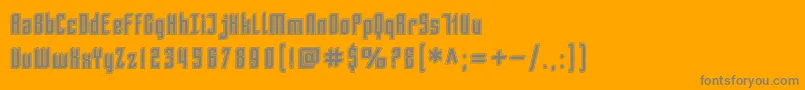 SF Piezolectric Inline Font – Gray Fonts on Orange Background