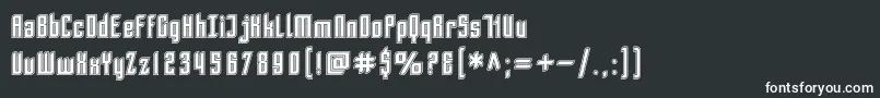 Шрифт SF Piezolectric Inline – белые шрифты на чёрном фоне