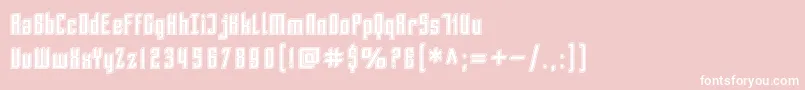 SF Piezolectric Inline Font – White Fonts on Pink Background