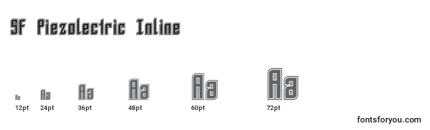 SF Piezolectric Inline Font Sizes