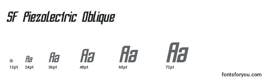 SF Piezolectric Oblique Font Sizes