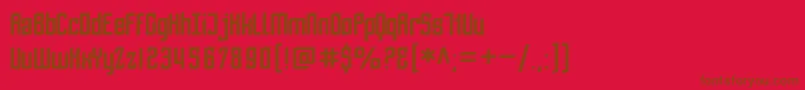 fuente SF Piezolectric – Fuentes Marrones Sobre Fondo Rojo