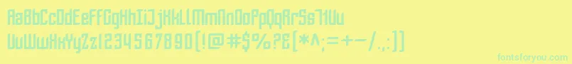 Weitere Informationen zur SF Piezolectric-Schriftart SF Piezolectric-Schriftart – Grüne Schriften auf gelbem Hintergrund
