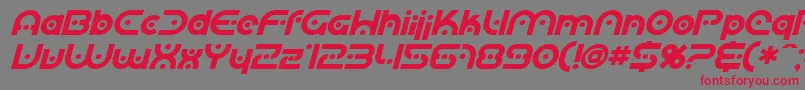Police SF Planetary Orbiter Bold Italic – polices rouges sur fond gris