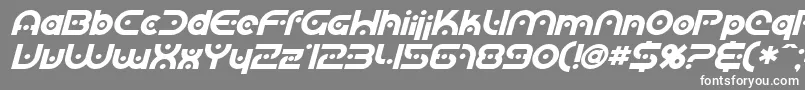 SF Planetary Orbiter Bold Italic Font – White Fonts on Gray Background