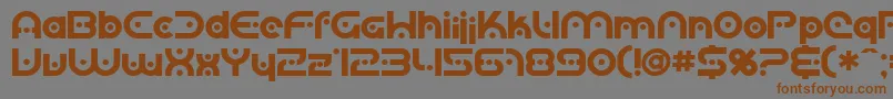 SF Planetary Orbiter Bold-Schriftart – Braune Schriften auf grauem Hintergrund