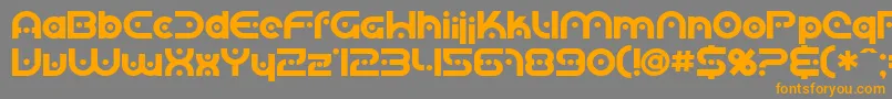 Шрифт SF Planetary Orbiter Bold – оранжевые шрифты на сером фоне