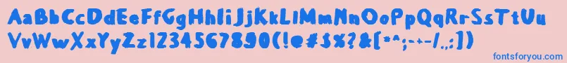 Balballa Font – Blue Fonts on Pink Background