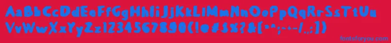 Balballa Font – Blue Fonts on Red Background