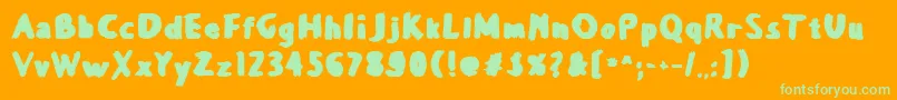 Balballa Font – Green Fonts on Orange Background
