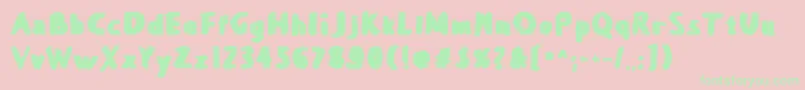 Balballa Font – Green Fonts on Pink Background