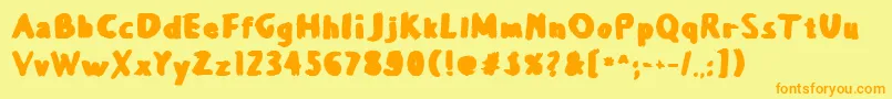 Balballa Font – Orange Fonts on Yellow Background