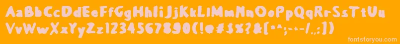 Balballa Font – Pink Fonts on Orange Background