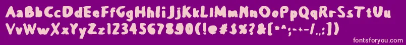 Balballa Font – Pink Fonts on Purple Background