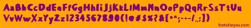 Balballa Font – Purple Fonts on Orange Background