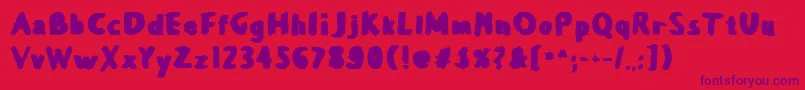 Balballa Font – Purple Fonts on Red Background