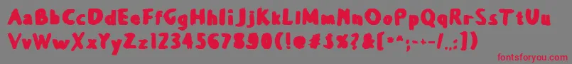 フォントBalballa – 赤い文字の灰色の背景