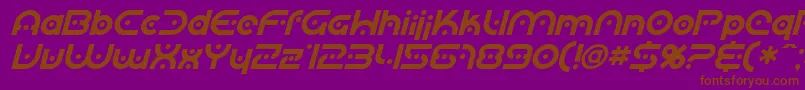 SF Planetary Orbiter Italic Font – Brown Fonts on Purple Background