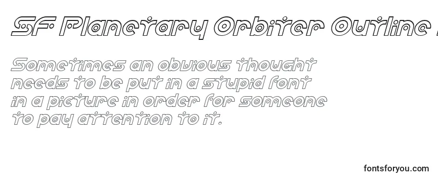 SF Planetary Orbiter Outline Italic フォントのレビュー