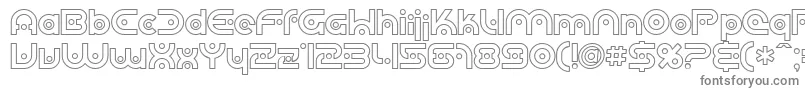 SF Planetary Orbiter Outline Font – Gray Fonts on White Background