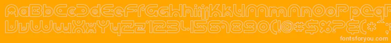 Więcej informacji o czcionce SF Planetary Orbiter Outline Czcionka SF Planetary Orbiter Outline – różowe czcionki na pomarańczowym tle