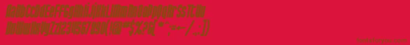 Police SF Port McKenzie Bold Italic – polices brunes sur fond rouge