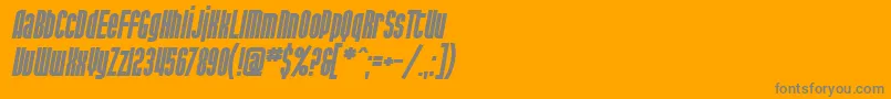 Шрифт SF Port McKenzie Bold Italic – серые шрифты на оранжевом фоне