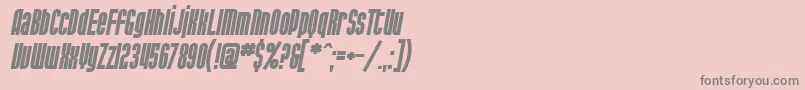 Czcionka SF Port McKenzie Bold Italic – szare czcionki na różowym tle