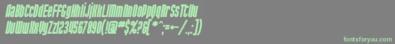 SF Port McKenzie Bold Italic Font – Green Fonts on Gray Background