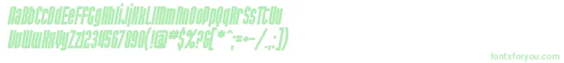 Czcionka SF Port McKenzie Bold Italic – zielone czcionki na białym tle