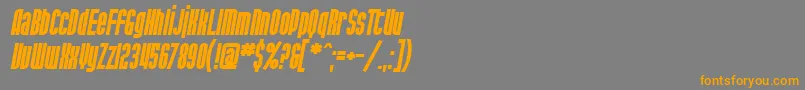 SF Port McKenzie Bold Italic Font – Orange Fonts on Gray Background