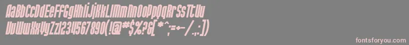 SF Port McKenzie Bold Italic Font – Pink Fonts on Gray Background