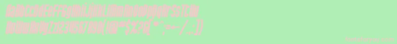 SF Port McKenzie Bold Italic-fontti – vaaleanpunaiset fontit vihreällä taustalla
