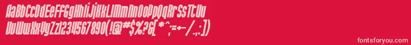 SF Port McKenzie Bold Italic Font – Pink Fonts on Red Background