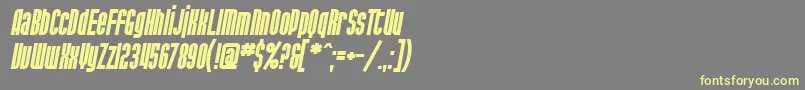 Шрифт SF Port McKenzie Bold Italic – жёлтые шрифты на сером фоне
