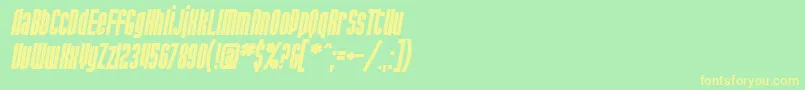 フォントSF Port McKenzie Bold Italic – 黄色の文字が緑の背景にあります