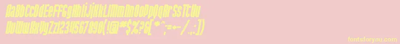 SF Port McKenzie Bold Italic Font – Yellow Fonts on Pink Background