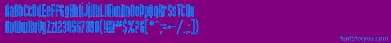 Шрифт SF Port McKenzie Bold – синие шрифты на фиолетовом фоне