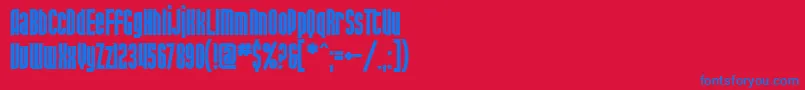 Шрифт SF Port McKenzie Bold – синие шрифты на красном фоне