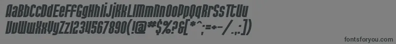 SF Port McKenzie Extended Bold Italic Font – Black Fonts on Gray Background