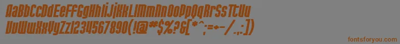 SF Port McKenzie Extended Bold Italic Font – Brown Fonts on Gray Background